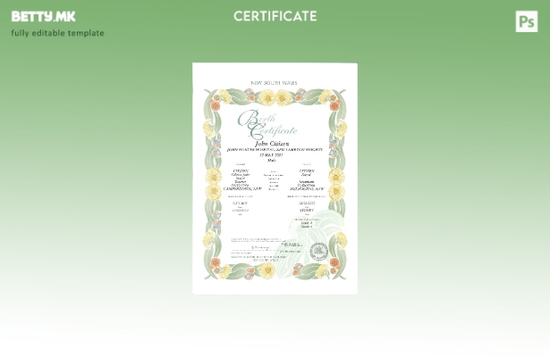 модерен стил Австралија Нов Јужен Велс украсен (комеморативен) шаблон за извод о